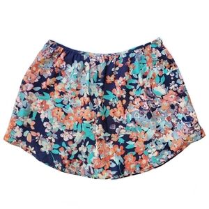 Lauren Conrad Floral Skirt Blue Large